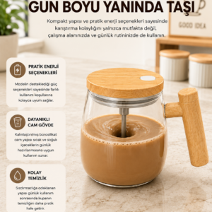USB Şarjlı Akıllı Karıştırıcı Kupa IP6 Su Sızdırmaz Yeni Nesil