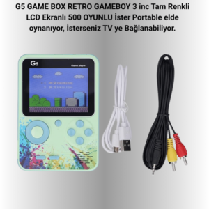 500 Oyun Hafızalı G5 Game Box – Renkli LCD Ekranlı
