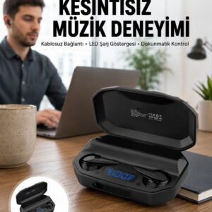 Kulaklık Bluetooth 5.2 Kablosuz Kulakiçi Rgb Işıklı Çift Mikrofonlu Yeni Nesil