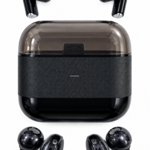 2’si 1 Arada Kablosuz Bluetooth Kulaklık 4 Kulaklıklı Klipsli ve Kulak İçi Tasarım Hi Fi Ses Dokunmatik Kontrol V5.4 Şarj Kutulu Siyah