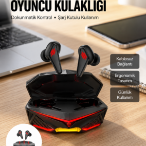 Profesyonel TWS Işıklı Kablosuz Bluetooth Kulaklık Oyuncu Kulaklığı Yeni Nesil