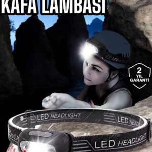 Kamp Lambası Led Işık Kafa Lambası Balıkçı Lambası Ayarlanabilir
