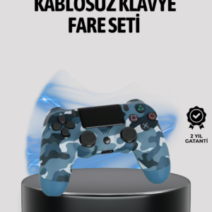 Kablosuz PS4 Controller Çift Motorlu Dayanıklı Gamepad