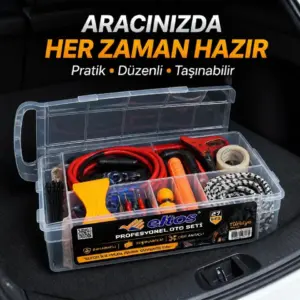 Çok Amaçlı 27 Parça Araç Acil Durum Ekipman Seti Düzenli Taşıma Kutulu