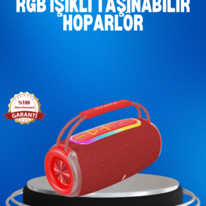 RGB LED Işıklı 20W Taşınabilir Hoparlör Bluetooth 5.3 + Type-C Şarj