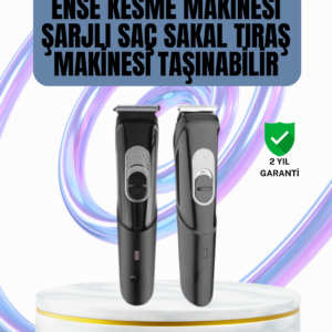 Ergonomik Tasarımlı, 3 Taraklı Profesyonel Şarjlı Saç Sakal Tıraş Makinesi