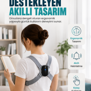 Titreşim Uyarılı Akıllı Düzeltici Günlük Kullanıma Uygun Dik Duruş Cihazı