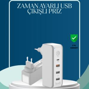 30W Type C Şarj Cihazı Zamanlayıcılı Çok Portlu Tasarım