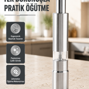 Ergonomik Tasarımlı, Nem Geçirmez Kapaklı Baharat Öğütücü
