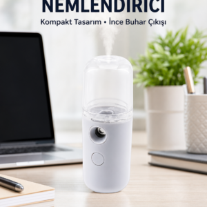 Mini Şarjlı Buhar Nemlendirici – Taşınabilir, Enerji Tasarruflu, Kablosuz Kullanım Yeni Nesil