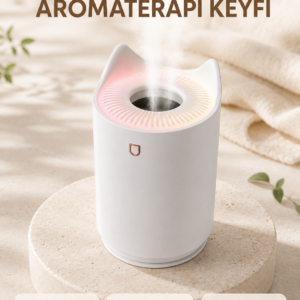Aroma Difüzör Hava Nemlendirici Sessiz Çalışma LED Gece Lambası