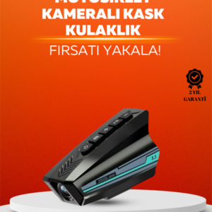 BT16 Akıllı Kask Kamerası – 1080P HD, Bluetooth 5.3, IP65 Su Geçirmez