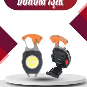 7 Modlu Mini Led Lamba Anahtarlık USB Şarjlı Kamp İçin Taşınabilir