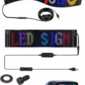 Cama Yapışan En Büyük Boy Telefon Kontrollü Led Ekran Digital Araba Yazısı