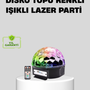 Ritim Hassasiyetli Bluetooth Hoparlörlü Disko Işığı Döner LED Efektli
