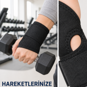 El Bilekliği Başparmak Destekli Ayarlanabilir Bilek Sargısı Sporcu Bilek Bandajı Ayarlanabilir El Bilek Bandajı Başparmak Geçişli Bilek Desteği Günlük ve Spor Kull
