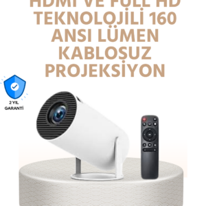 Kablosuz ve Kablolu Bağlantı Seçenekli Ev Tipi Projeksiyon