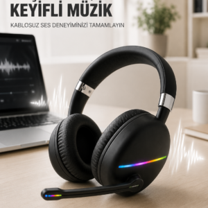 RGB SİYAH KULAKLIK MAX-17