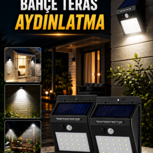 Solar Lamba Giriş, Bahçe Yol Avlu Hareket Sensörlü Led
