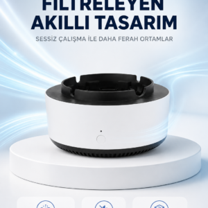 Hava Temizleyici Küllük ,Duman Filtreli, Sessiz Çalışan, Şık Tasarım