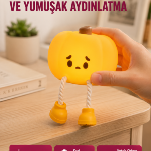 Pumpkin LED Night Light Dokunmatik Şarjlı Silikon Gece Lambası Yeni Nesil