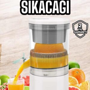 Taşınabilir Kablosuz Taşınabilir Şarjlı Narenciye Sıkacağı Portakal Meyve Sıkacağı Çift Bıçaklı