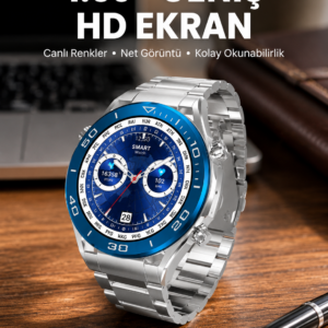 Akıllı Saat 1.62 İnç Ultimate Nabız Sensörlü Sesli Görüşme Yapabilen Yeni Nesil