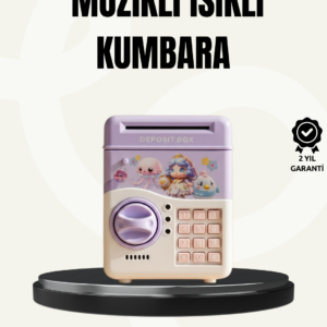 Elektronik Şifreli ATM Görünümlü Çocuk Kumbarası Mor