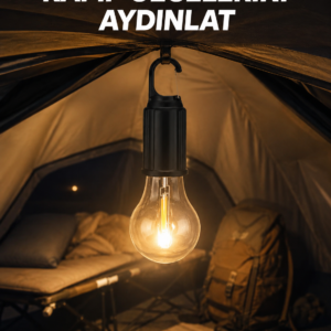 Type-C Şarjlı LED Kamp Lambası – Uzun Ömürlü Pil ve Yüksek Parlaklık