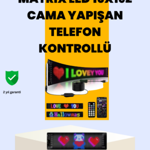 USB Bağlantılı Esnek Programlanabilir LED Tabela – RGB Renkli