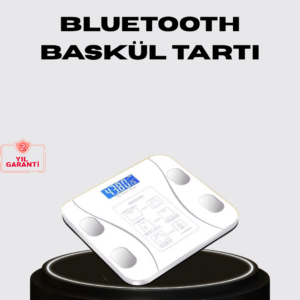 Akıllı Dijital Baskül – Bluetooth Bağlantılı, 8 Ölçüm Verili, Akıllı Vücut Analiz Tartısı