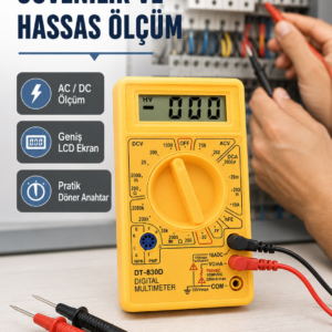 LCD Ekranlı Dijital Ölçü Aleti Ev ve Atölye Kullanımı Yeni Nesil