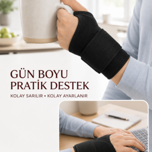 Ayarlanabilir Başparmak Destekli El Bilekliği Cırtlı Bilek Bandajı Spor ve Günlük Kullanım