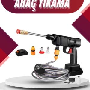 Oto Araba Yıkama Şarjlı Ve Yüksek Basınçlı Oto Yıkama Ve Sulama Tabancası