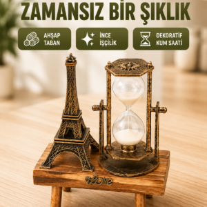 Ev, Ofis ve Kafeler İçin Retro Ahşap Kum Saati Dekorasyonu