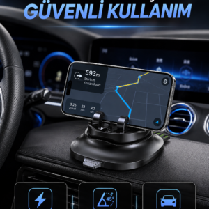 Gizlenebilir Telefon Numaralı Araç İçi Telefon Tutucu Torpido Üstü Telefon Standı