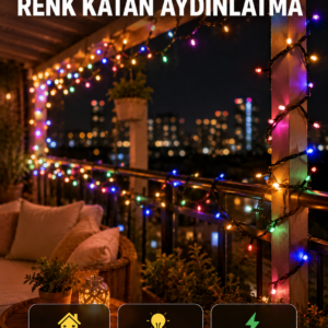 5 Metre Şeffaf Kablo LED Peri Işığı 50 Ampullü Dekoratif Led Yeni Nesil