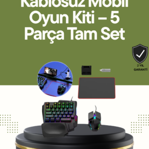 Mobilde Konsol Deneyimi – 5in1 Bluetooth Oyun Seti (Android Uyumlu)