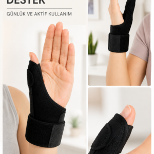 Metal Destekli El Bilekliği Ateli Başparmak Destekli De Quervain Bilek Desteği