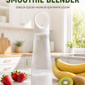 Kablosuz Taşınabilir Blender 400 ML Şarjlı Smoothie Shake ve Meyveli İçecek Hazırlama