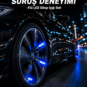 4'lü LED Sibop Işığı Hareket Sensörlü Araç Lastik Sibop Lambası