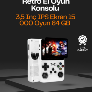 Taşınabilir Retro Oyun Konsolu – 15.000 Oyun, 64 GB Depolama, IPS Ekran