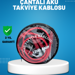 1200 Amper Akü Takviye Kablosu 2 Metre İzoleli Bakır Uçlu