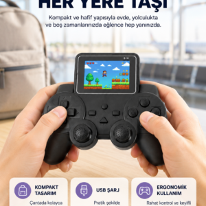 Mini Retro Oyun Konsolu S10 2.8 İnç Ekran Taşınabilir Klasik Atari Yeni Nesil