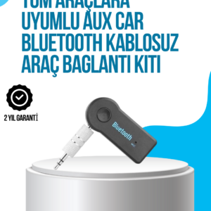 Araç İçi Bluetooth AUX Müzik ve Telefon Görüşmesi Adaptörü