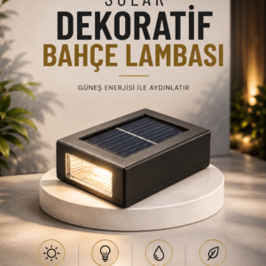 Dekoratif Duvar Lambası Solar Güneş Enerjili Bahçe Aydınlatması