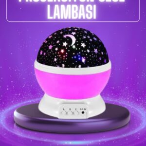 Yıldız Görünümlü Gece Lambası Renkli Masa Lambası Gökyüzü Projeksiyon