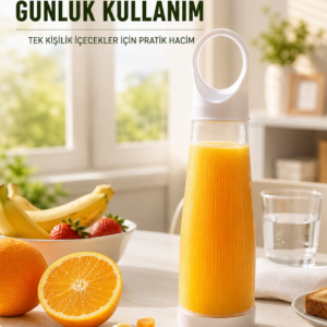 Şarjlı Taşınabilir Smoothie Blender 400 ML Kablosuz Meyve ve İçecek Blenderı
