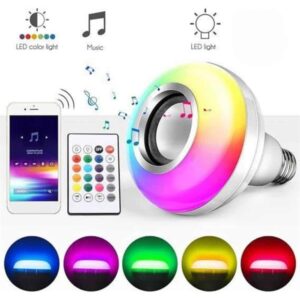 Bluetooth Hoparlör Akıllı Rgb Led Işık Renk Değiştirme Ses Bombası Ampül Görünümlü
