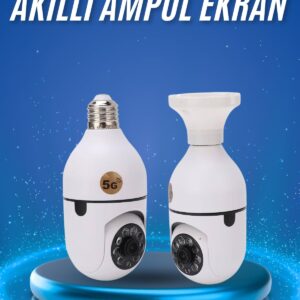 Gece Görüşlü Akıllı Dönebilen Ev Kamerası Ampül Kamera
